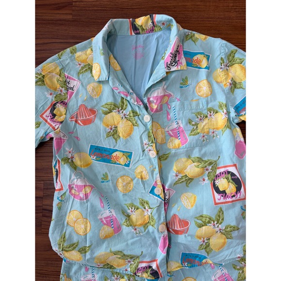 Lemonade Nick & Nora sleepware pajamas button front and pants, XL - Picture 6 of 6